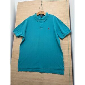 Polo Ralph Lauren Men's Turquoise Cotton Classic Fit Polo Shirt Size XL